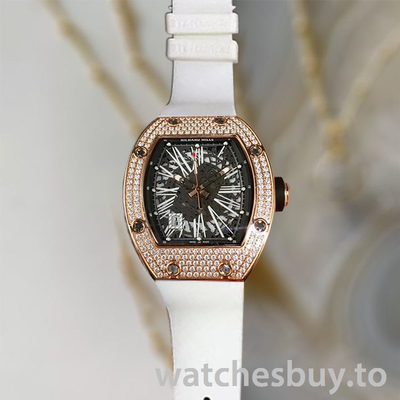 Richard Mille RM023 Men RM023-001 Around 50*42mm Rubber Band Diamond Bezel - Image 2
