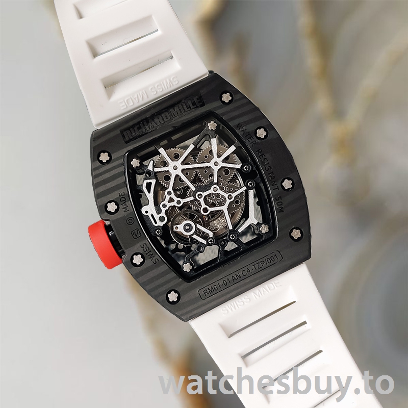 Richard Mille RM35 Men Around 48*40mm RM35-031 Skeleton Dial Rubber Band - Image 4