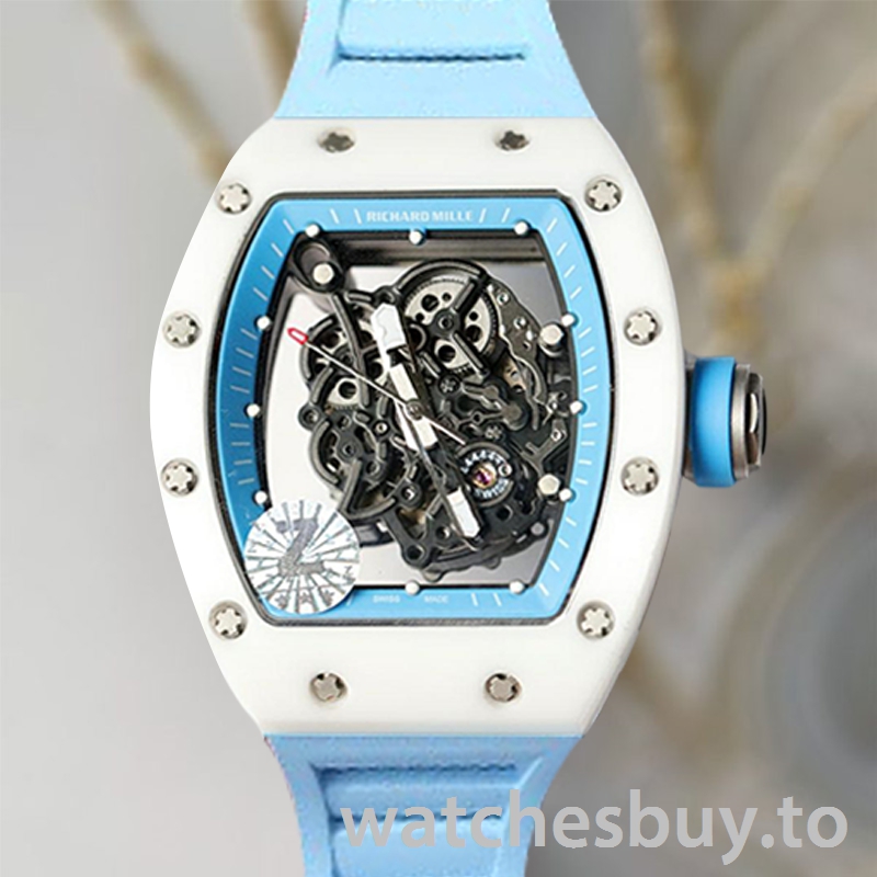 Richard Mille RM055 RM055-010 Around 50*43mm Men Transparent Dial Ceramics Bezel