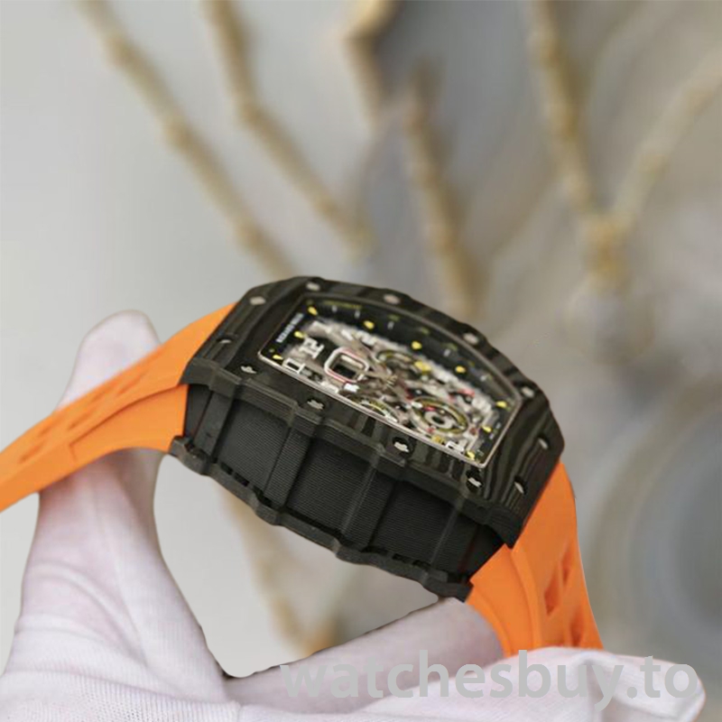 Richard Mille RM11-03 Men Around 50*40mm RM11-03-003 Rubber Band Black - Image 3