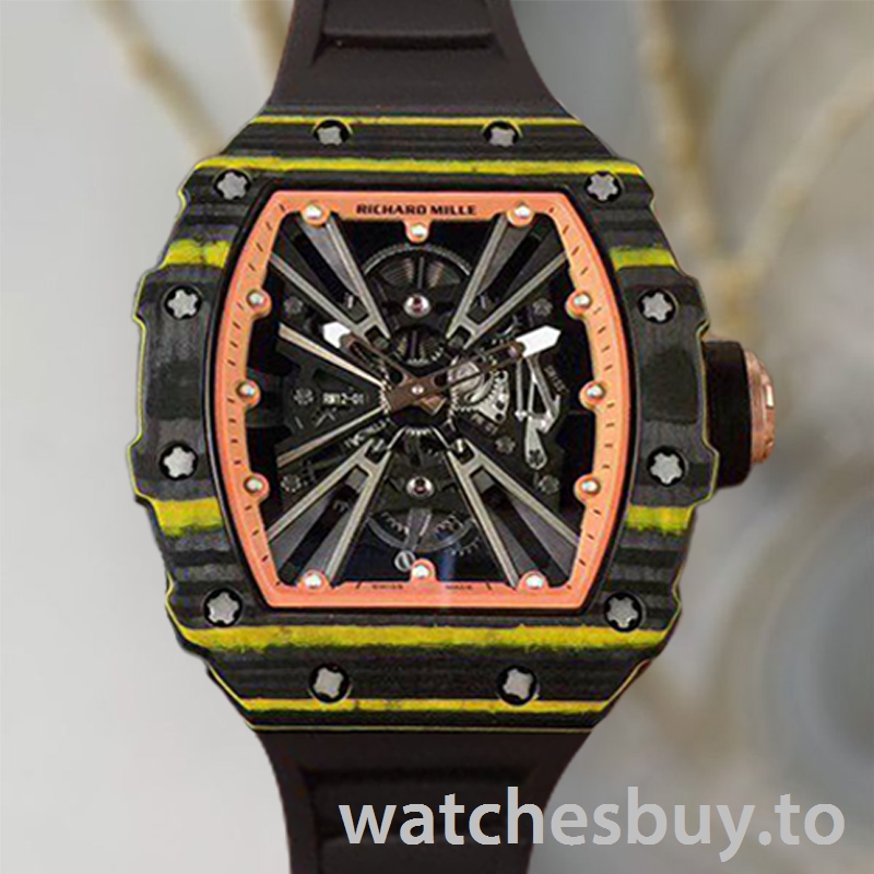 Richard Mille RM12-01 Around 50*42mm RM12-01-004 Men Carbon Fiber Mechanical