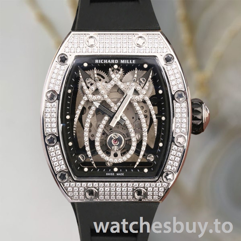 Richard Mille RM019 Around 45*38mm Men RM019-001 Rubber Band Hand Wind