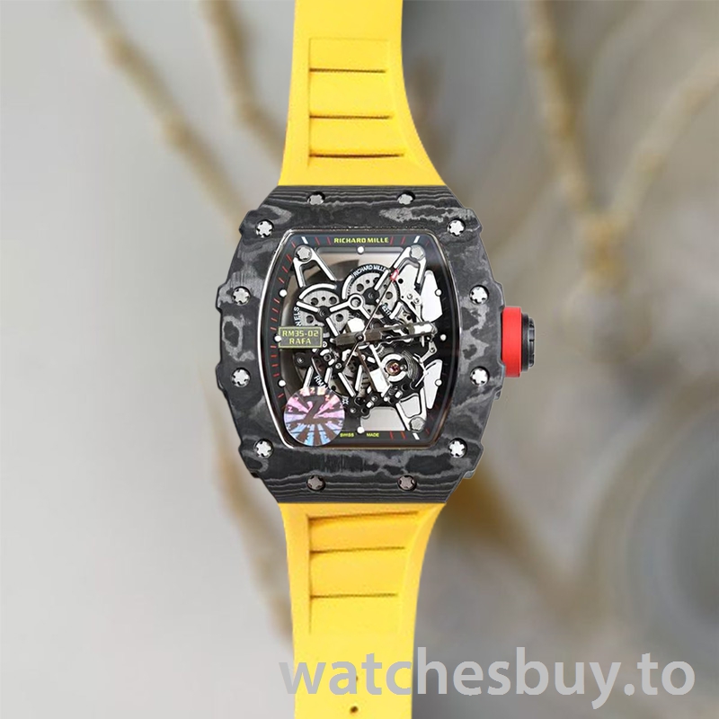 Richard Mille RM35-02 Men RM35-02-004 Around 50*42mm Transparent Dial Rubber Band - Image 2