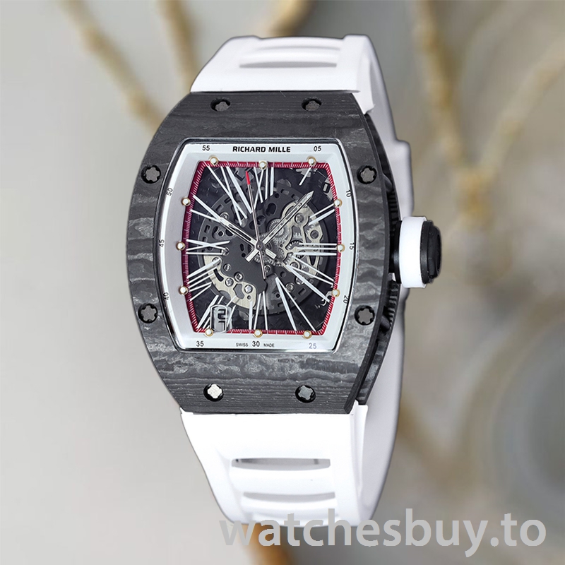 Richard Mille RM 010 50*42mm RM 010-015 Men Transparent Dial Rubber Band - Image 2