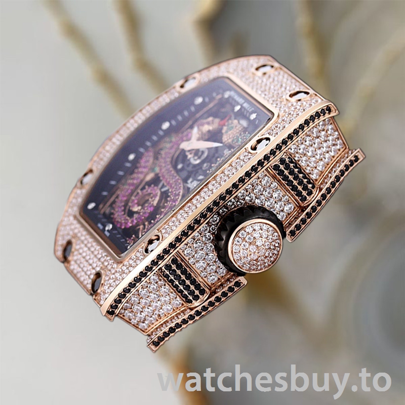 Richard Mille RM 026 Unisex RM 026-003 45*39mm Rubber Band Rose Gold - Image 3