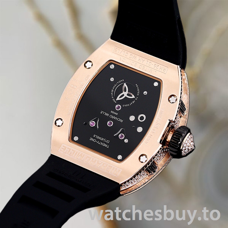 Richard Mille RM 026 Unisex RM 026-003 45*39mm Rubber Band Rose Gold - Image 4