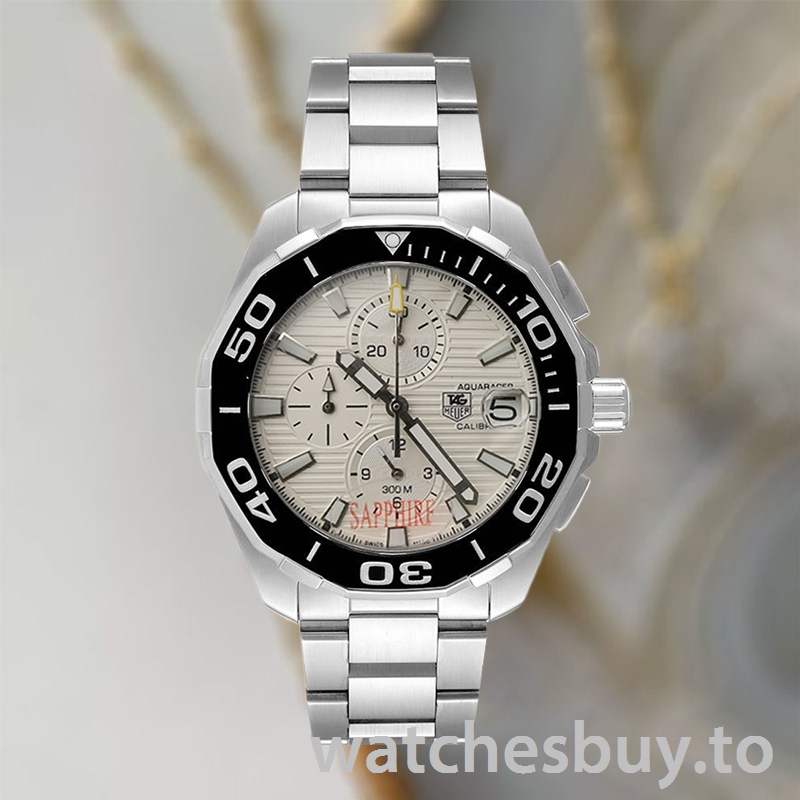 Tag Heuer Aquaracer Men's AquaracerWSB004 43mm White Dial Japanese Quartz - Image 2