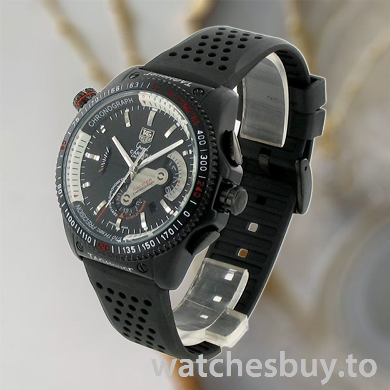 Tag Heuer Carrera 43mm Men's CAV5185.FT6020 Rubber Band Black - Image 3