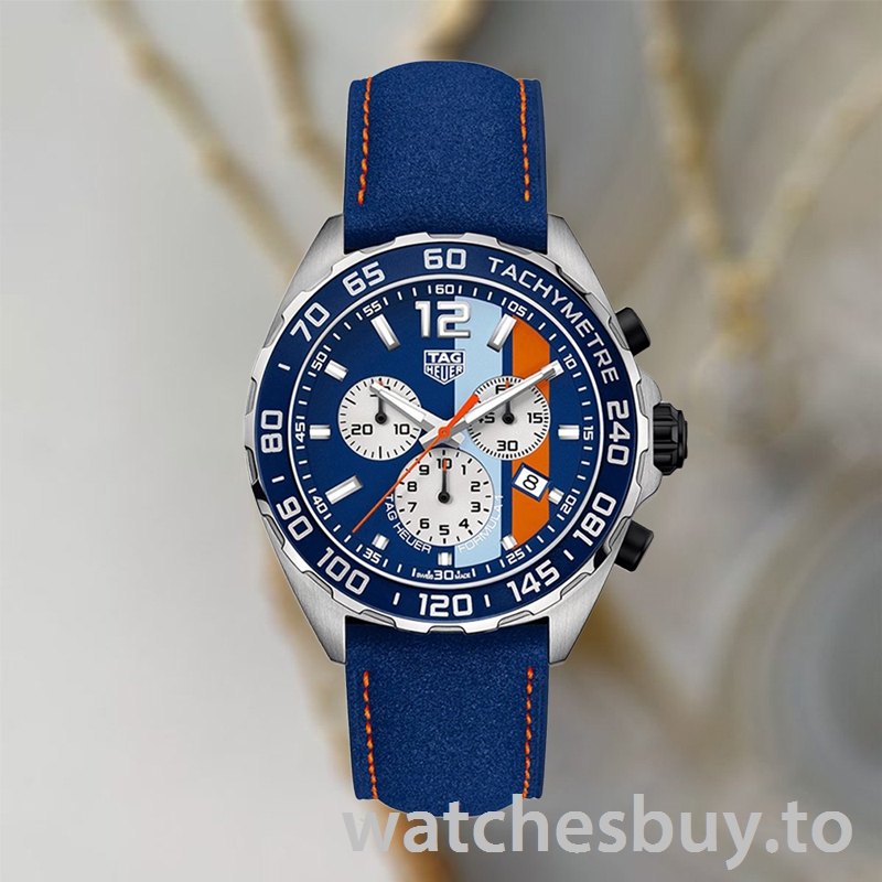 Tag Heuer Formula 1 CAZ101N.FC8243 Men's 43mm Quartz Leather Strap - Image 2