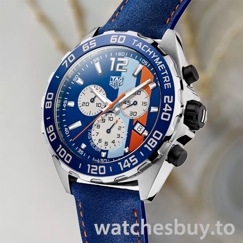 Tag Heuer Formula 1 CAZ101N.FC8243 Men's 43mm Quartz Leather Strap - Image 3