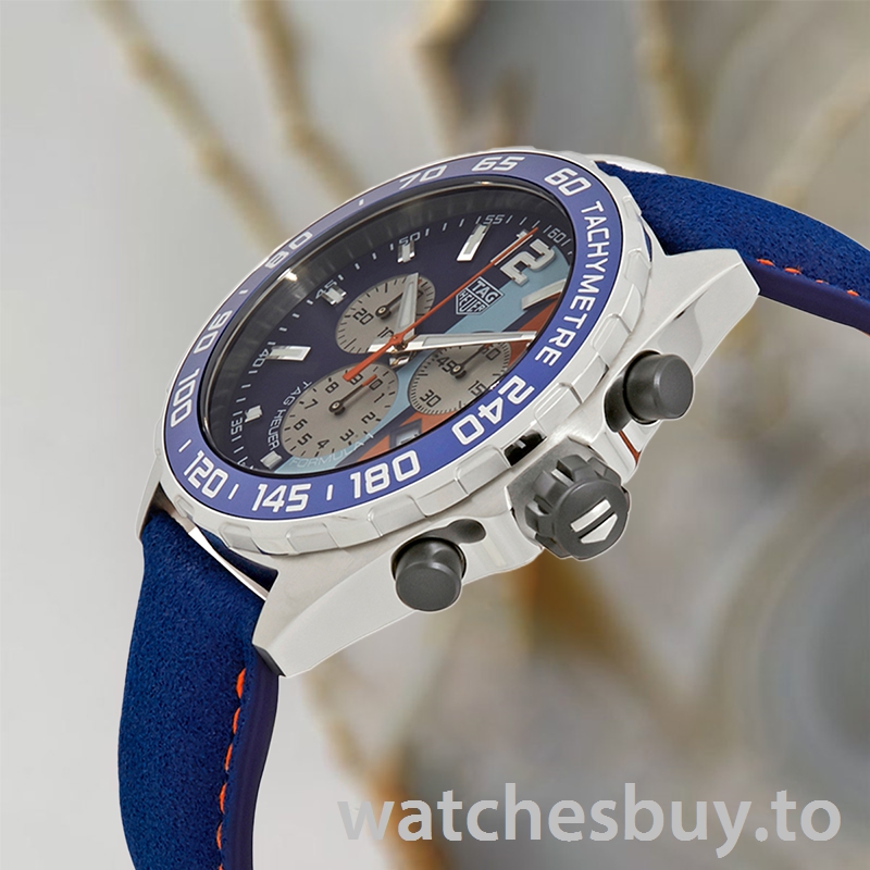 Tag Heuer Formula 1 CAZ101N.FC8243 Men's 43mm Quartz Leather Strap - Image 4