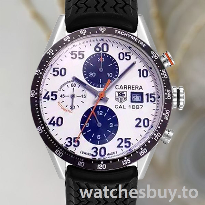 Tag Heuer Carrera Men's 43mm CarreraWAR009 White Dial