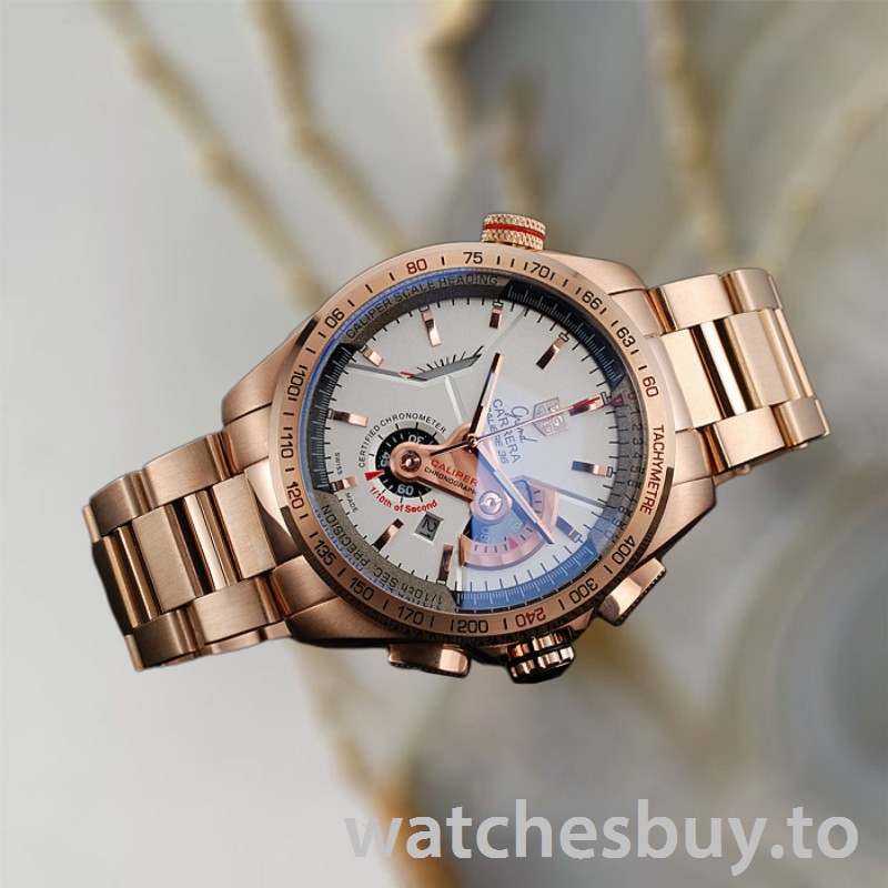Tag Heuer Grand Carrera Men's 43mm GrandCarreraWSB-005 Quartz Rose Gold-tone - Image 4