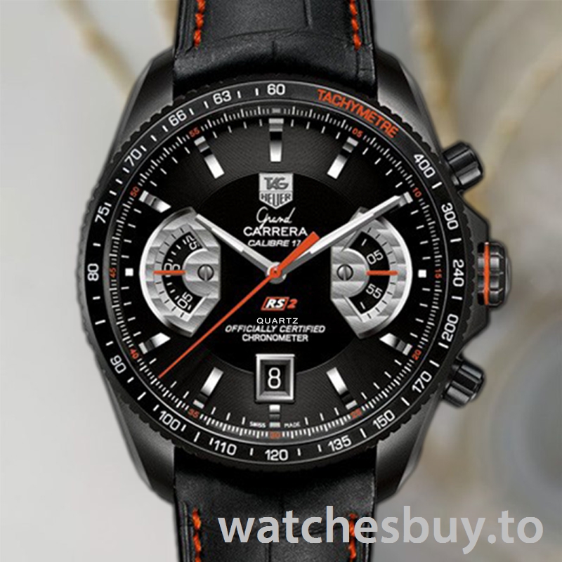 Tag Heuer Grand Carrera Men 43mm CAV518K.FC6268 Black Dial