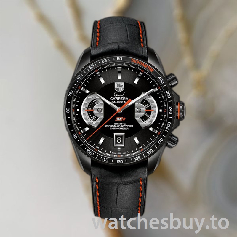 Tag Heuer Grand Carrera Men 43mm CAV518K.FC6268 Black Dial - Image 2