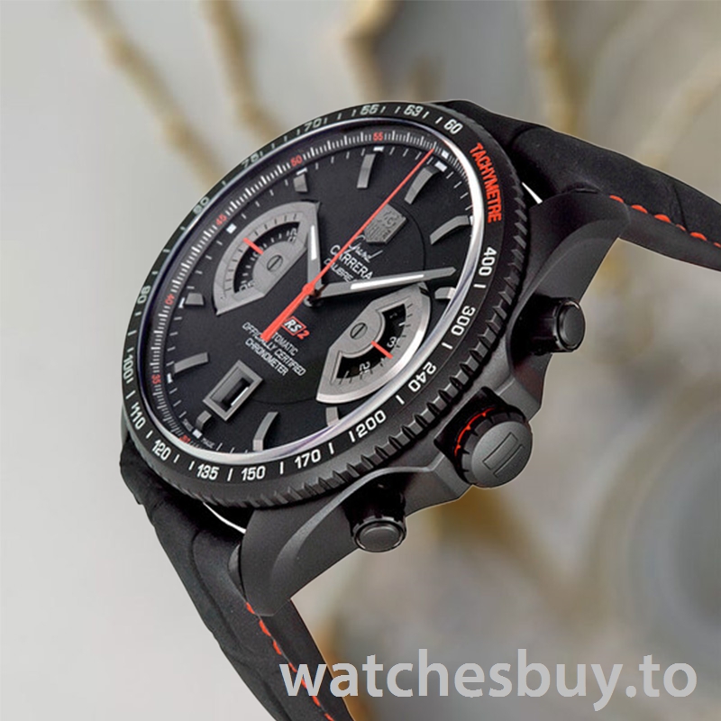 Tag Heuer Grand Carrera Men 43mm CAV518K.FC6268 Black Dial - Image 3