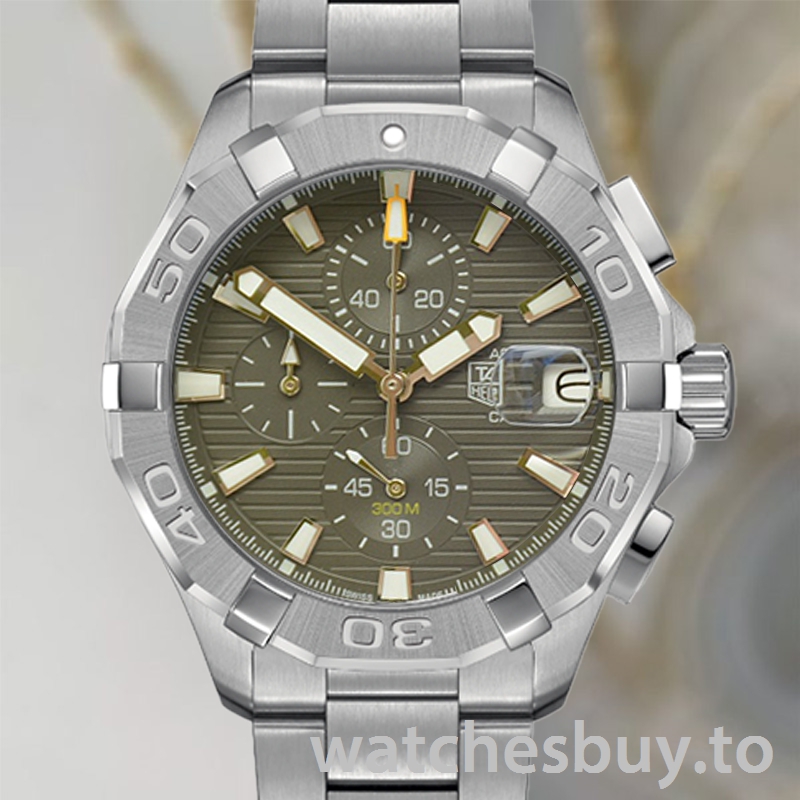 Tag Heuer Aquaracer CAY2112-001 Men 43mm Silver-tone Green Dial