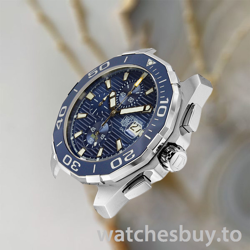 Tag Heuer Aquaracer Men 43mm CAY211A-001 Blue Dial Strap - Image 3