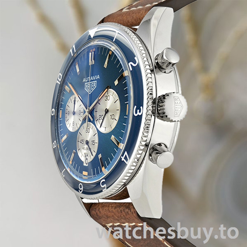 Tag Heuer Autavia 43mm CBE2110-001 Men Silver-tone Blue Dial - Image 3