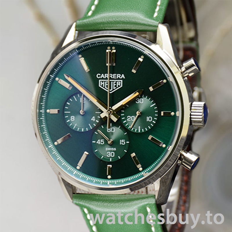 Tag Heuer Carrera CBK221F.FC6479-001 Men 43mm Leather Strap