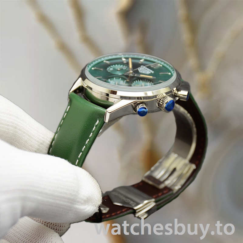 Tag Heuer Carrera CBK221F.FC6479-001 Men 43mm Leather Strap - Image 3