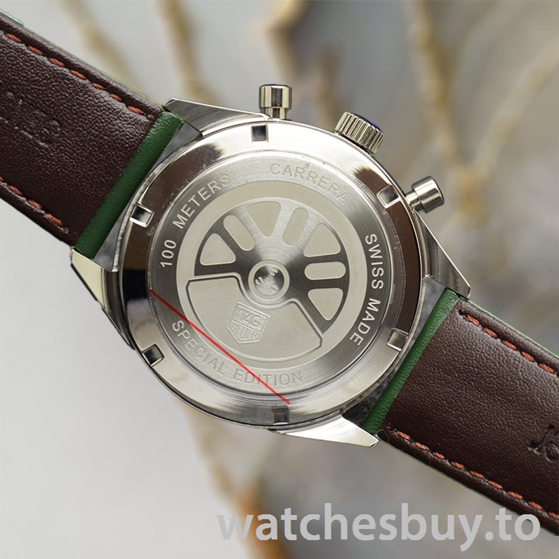 Tag Heuer Carrera CBK221F.FC6479-001 Men 43mm Leather Strap - Image 4