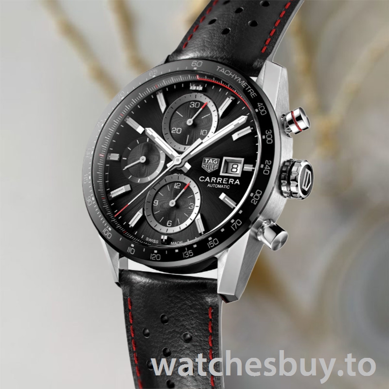 Tag Heuer Carrera Men CBM2110.FC6454 43mm Quartz Black Dial - Image 3