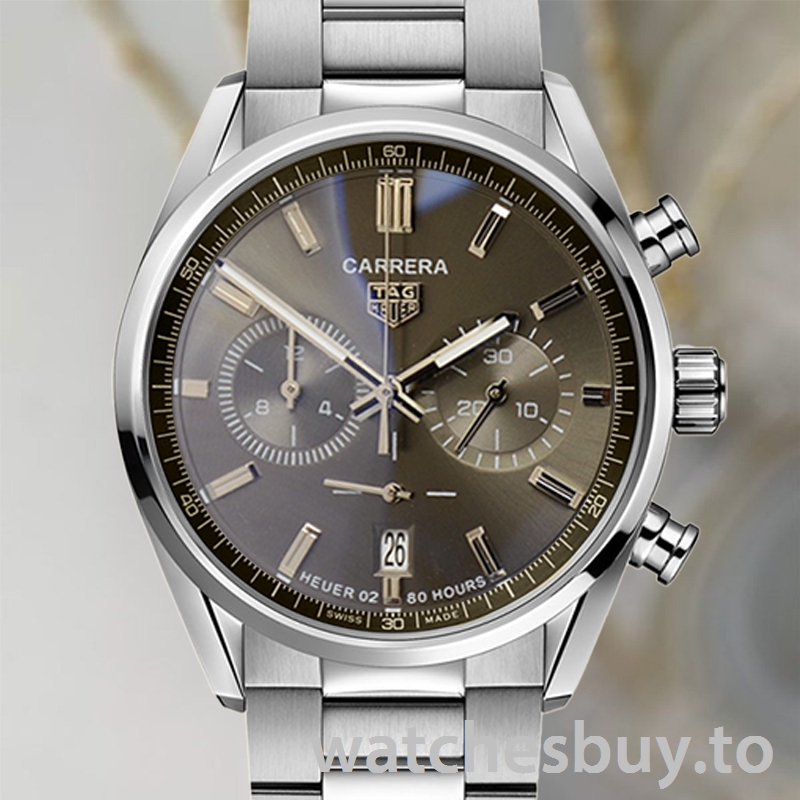 Tag Heuer Carrera 43mm CBN2012.FC6483-002 Men Grey Dial Bracelet