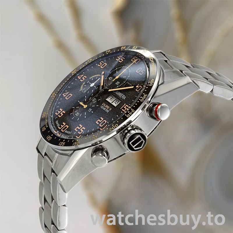 Tag Heuer Carrera CarreraBKSB-005 Men 43mm Black Dial Bracelet - Image 3