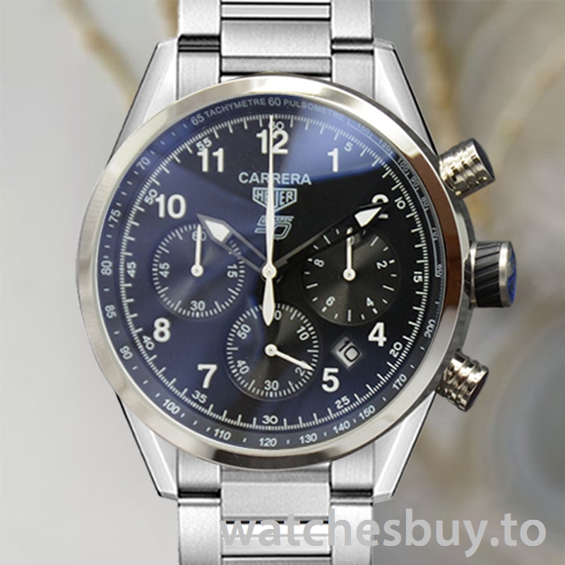 Tag Heuer Carrera CarreraBKAB-015 43mm Men Bracelet Silver-tone
