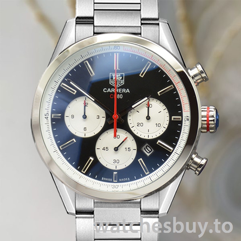 Tag Heuer Carrera CarreraBKSB-011 Men 43mm Quartz Silver-tone