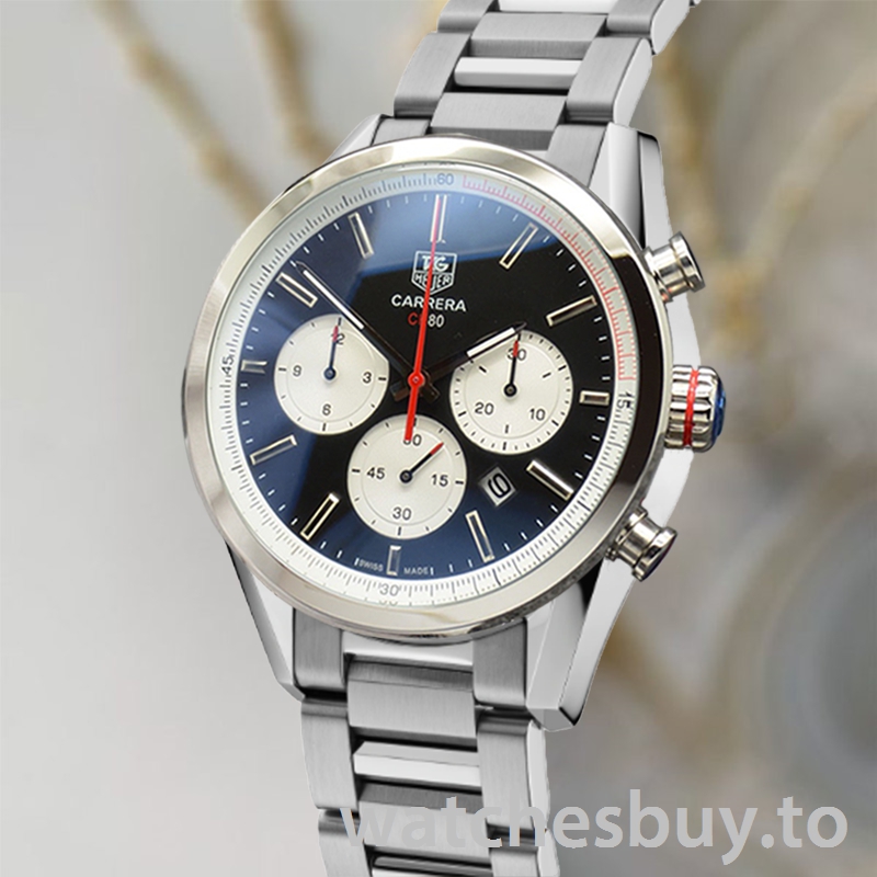 Tag Heuer Carrera CarreraBKSB-011 Men 43mm Quartz Silver-tone - Image 3
