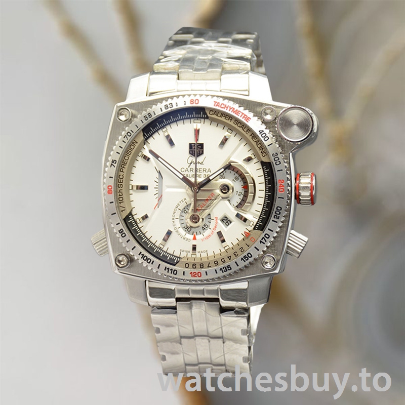 Tag Heuer Grand Carrera GrandCarreraWSB-002 Men 43mm Silver-tone Bracelet - Image 2