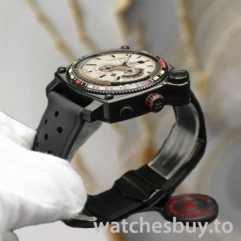 Tag Heuer Grand Carrera GrandCarreraWSR-004 43mm Men White Dial Quartz - Image 3