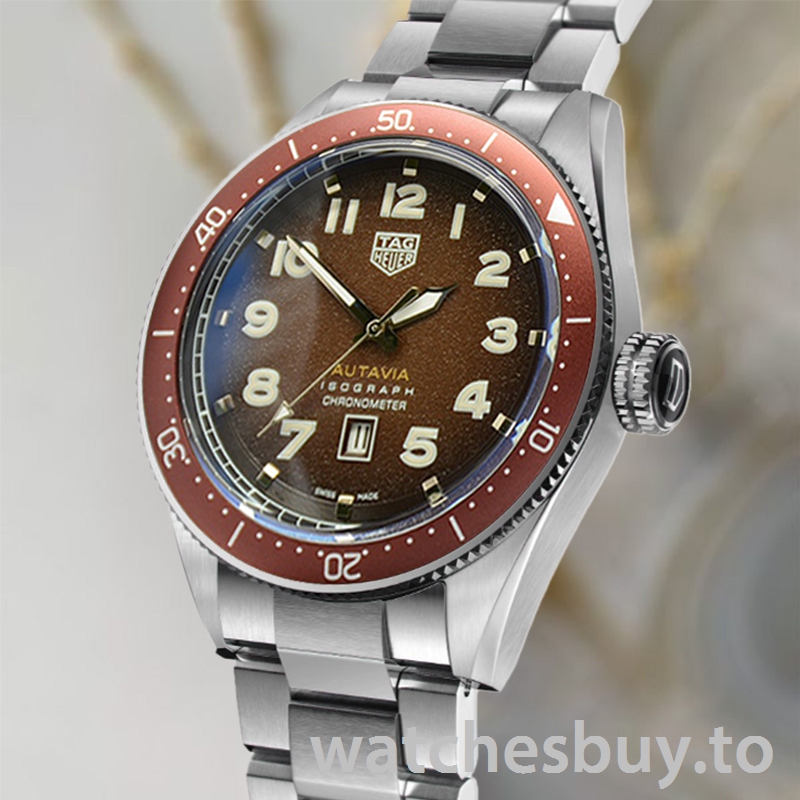 Tag Heuer Autavia Men 43mm WBE5114-003 Brown Dial - Image 3